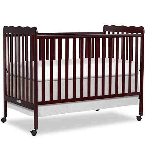 Dream On Me Carson Classic 3-In-1 Convertible Crib In Espresso, Made Of Sustainable Pinewood, Non-Toxic Finish, Comes With Locking Wheels, Wooden Nursery Furniture