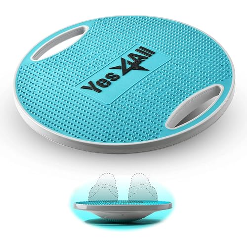 Yes4All Premium Wobble/Core Balance Board – 16.34 inch Round Balance Board for Standing Desk, Core Training, Home Gym Workout (Sky Blue)