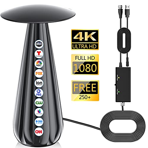 2024 Upgraded TV Antenna Up to 900+ Miles, Indoor Digital Antenna, for Smart tv Local Channels, Outdoor Long Range HDTV antena, 4k 1080P Best Rated with Amplifier Signal Booster & Thick Coaxial Cable