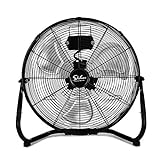 Simple Deluxe, Commercial, Residential, and Greenhouse Use 18 Inch 3-Speed High Velocity Heavy Duty Metal Industrial Floor Fans, Black
