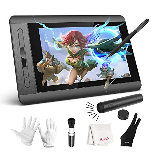 Drawing Monitor, XP-Pen Artist 12 Graphic Drawing Tablet Display, FHD IPS Panel, 72% NTSC Color Gamut, 6 Hot Keys, Touch Bar, 8192 Pressure Battery-Free Pen Stylus with Tablet Stand for Windows Mac
