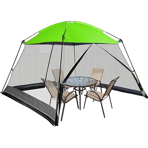 CAMPMORE Screen House Tent 10 x 10 Ft, Mesh Screen Room Canopy Sun Shelter for Backyard Camping Outdoor Kitchen