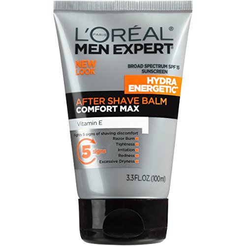 L'Oreal Paris Skincare Men Expert Hydra Energetic Aftershave Balm for Men with Vitamin E 3.3 fl; oz.