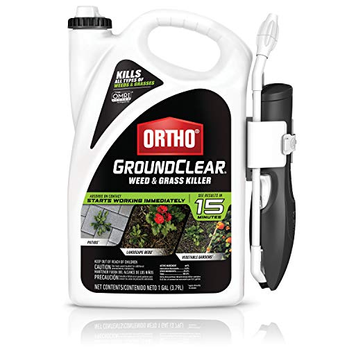 Ortho GroundClear Weed & Grass Killer Ready-to-Use - Grass Weed Killer Spray, Use in Landscape Beds, Around Vegetable Gardens, on Patios & More, Broadleaf Weed Killer, See Results in 15 Minutes, 1 gal