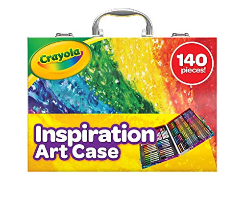 Crayola Inspiration Art Case Coloring Set - Rainbow (140ct), Art Kit For Kids, Includes Markers, Crayons, & Colored Pencils, Easter Gifts & Toys [Amazon Exclusive]