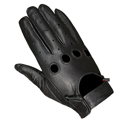 New Biker Police Leather Motorcycle Driving Riding Racing Gloves Real Natural Leather Touchscreen Ventilation Men Women Automotive ATV Dirt Bike Cycling Comfortable Adjustable Full Finger