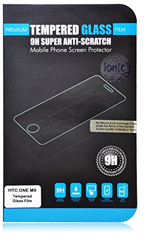 HTC One M9 Screen Protector, Ionic HTC One M9 Tempered Glass Screen Protector (5