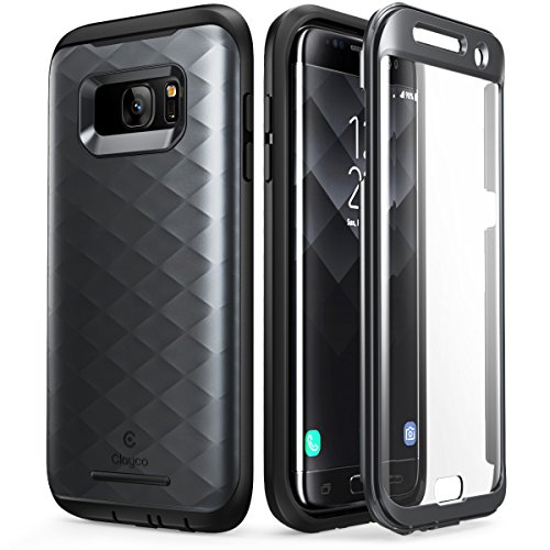 Galaxy S7 Edge Case, Clayco [Hera Series] Full-body Rugged Case with Built-in Screen Protector for Samsung Galaxy S7 Edge (2016 Release) (Black)