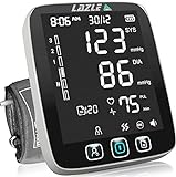 All New 2022 LAZLE Blood Pressure Monitor - Automatic Upper Arm Machine & Accurate Adjustable Digital BP Cuff Kit - Largest Backlit Display - 200 Sets Memory, Includes Batteries, Carrying Case
