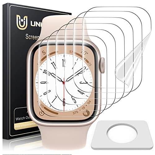 [ 6 Pack ] UniqueMe TPU Screen Protector Compatible with Apple Watch 40mm SE 2022 Series 5/6/4, [Upgrade Flexible Film] Anti-Scratch [Bubble Free] Soft HD TPU Clear Film for iWatch 40mm