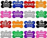 Providence Engraving Pet ID Tags in 8 Shapes, 8 Colors, and Two Sizes - Personalized Dog Tags and Cat Tags with 4 Lines of Customizable Text Available in 8 Shapes and Colors