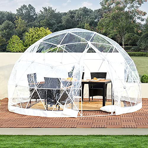CZGBRO Bubble Tent Dome House Camping Tent 12ft, Garden Outdoor Clear Dome Shelter Geodesic Dome 5-7 Person for Backyard Patios, Canopy Gazebos Screen House Room Lean to Greenhouse