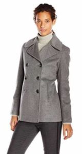 3. Calvin Klein Women's Double-Breasted Classic Peacoat