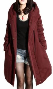 6. Mordenmiss Women's Cotton Coat Winter Trenchcoat Outerwear With Pockets