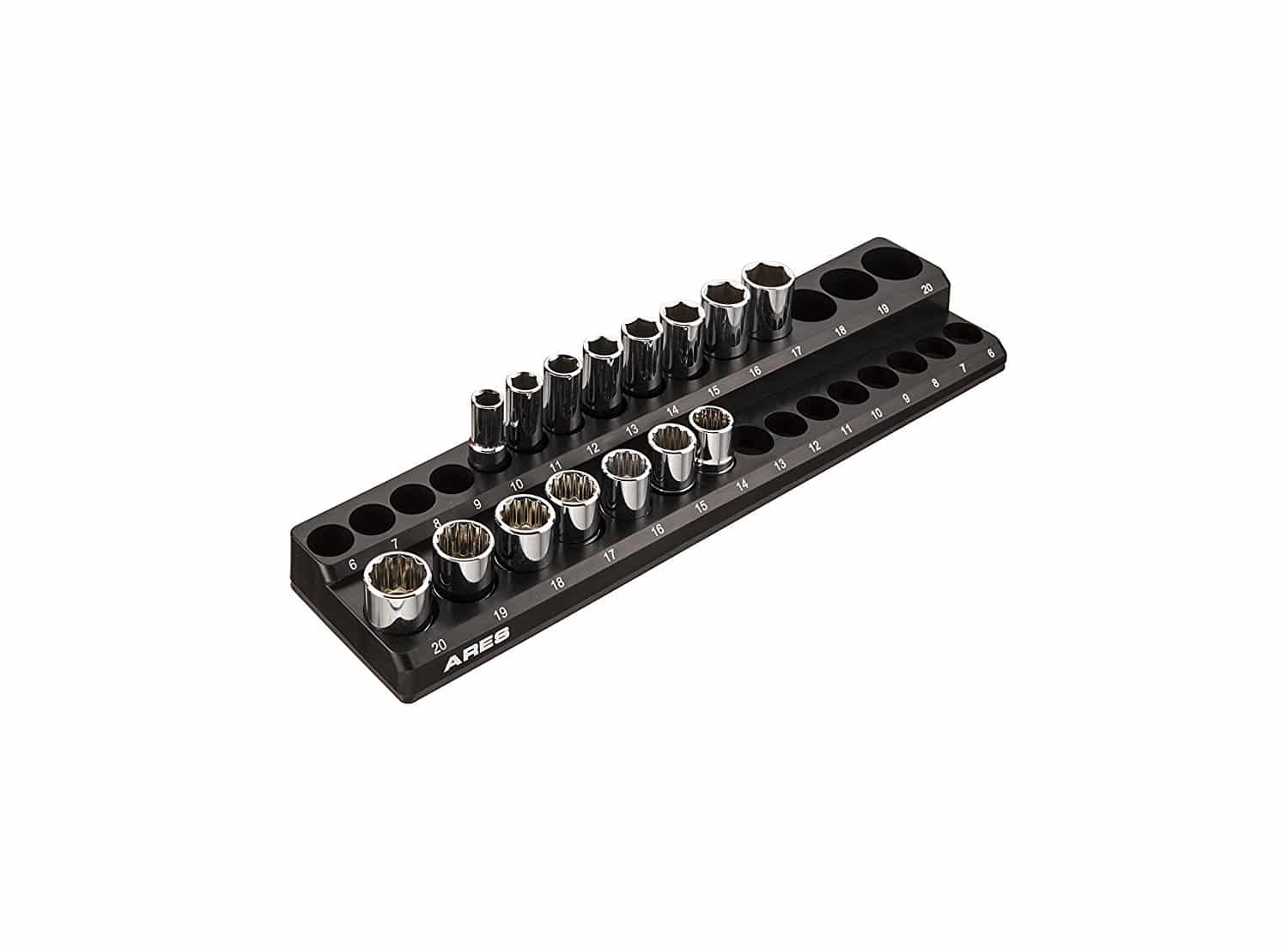 WXTOOLS 80-Pcs Iron Premium Quality Adjustable Socket Holders 1/2-Inch Portable Socket Organizer Tray 1/4-Inch 3/8-Inch Best Heavy Duty Socket Rail for Men 